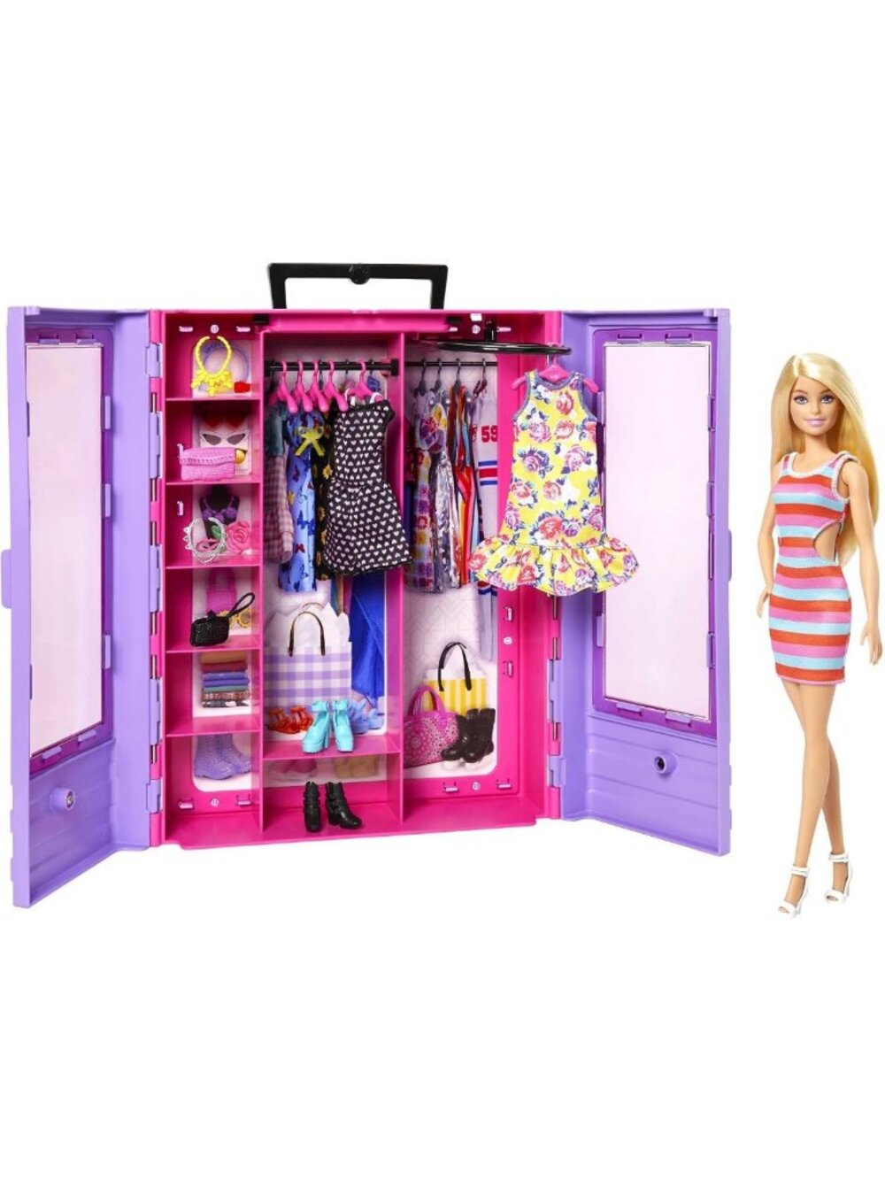 Ultimate Portable Fashion Closet Toy with Doll, Clothes & Accessories - Perfect